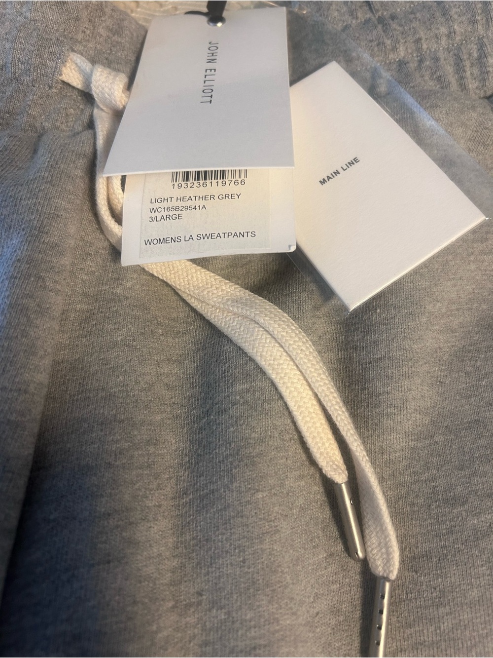 John Elliott Light Heather Grey Crewneck Sweater